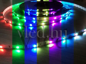 RGB led szalag 30 led/m 5050 SMD led színváltós VLED (4311)