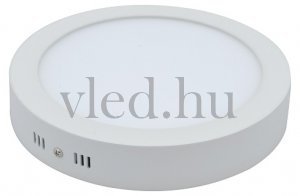 Falra szerelhető 24W-os, kör alakú LED panel természetes fehér (2249)