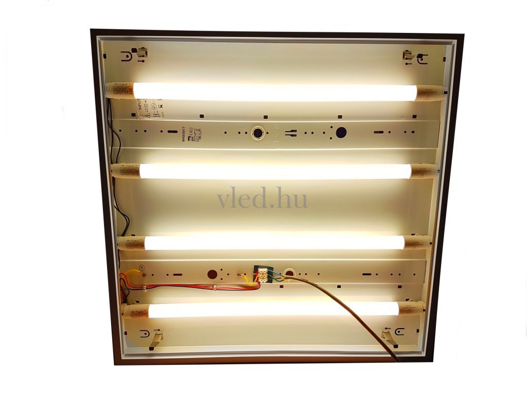 Falon kívüli led fénycső armatúra, 4 db T8 LED fénycsővel (60x60cm) Meleg fehér (22671-ww)