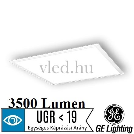 GE Led Edgelit panel, 60x60 cm, 36W,  természetes fehér, 19>UGR (93090179-93101351)
