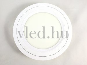12W Led Panel, Felületi/Besüllyeszthető, természetes fehér, kör (2649)