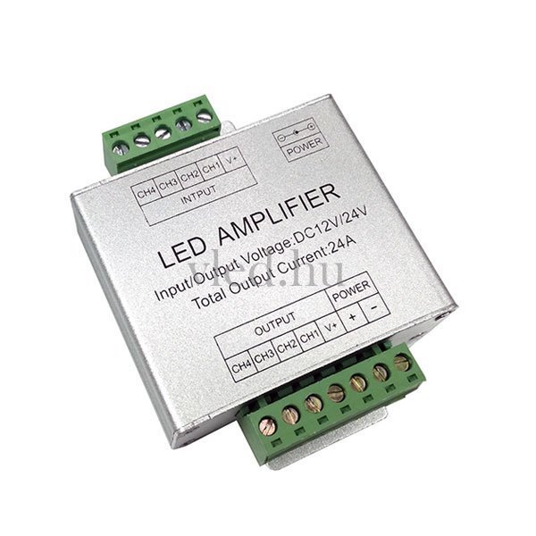 Jelerősítő RGBW vezérlő és dimmerhez 12V/24V, 288W/576W (6328)
