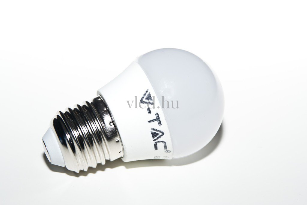 6W led lámpa E27, G45, meleg fehér (VT-4247)