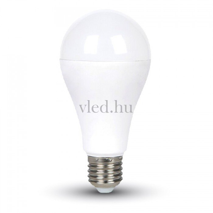 17W led lámpa, E27, A65, 200°, meleg fehér, 1800 lumen (VT-4456)