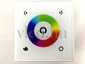 Fali RGB led szalag vezérlő, fehér panel, érintés vezérlés (falba süllyeszthető, üveg előlap)?new=3