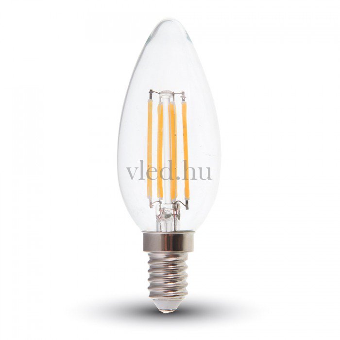 4W Filament Retro LED izzó (E14, 400 lumen, meleg fehér, VT-4301)