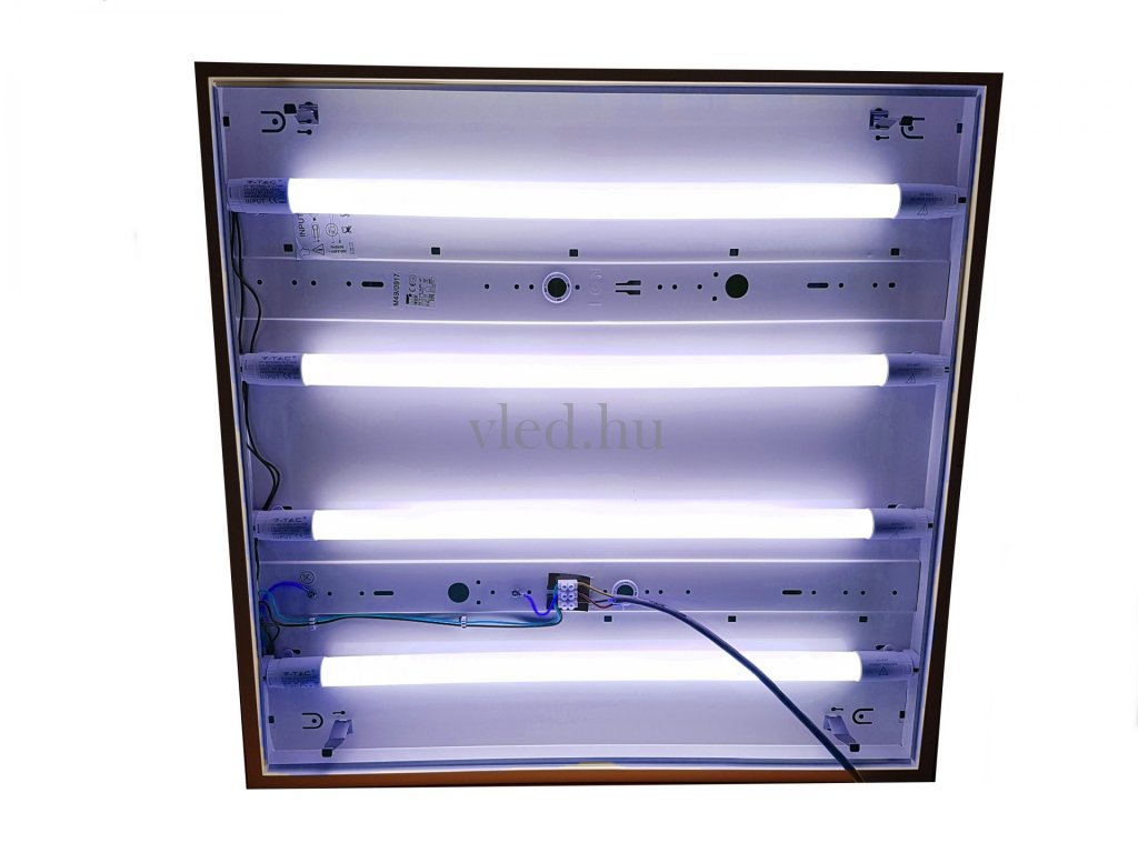 Falon kívüli led fénycső armatúra, 4 db T8 LED fénycsővel (60x60cm) Hideg fehér (22671-cw)