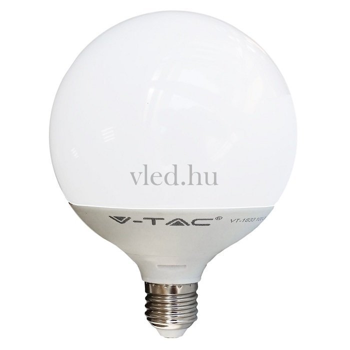 18W led lámpa E27, 1800 lumen, 200°, G120, meleg fehér (VT-4433)