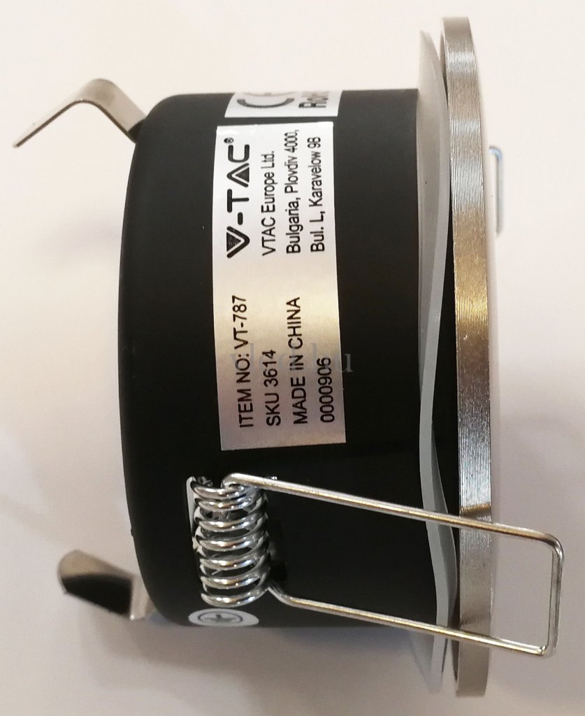 MR16-GU10 spot lámpa keret fix, matt króm, IP54 (VT3614)