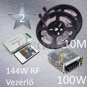 SILVER 2 RGB szalag szett (30led/m szalag +RF 20 gombos vezérlő + 100W fém táp)?new=3