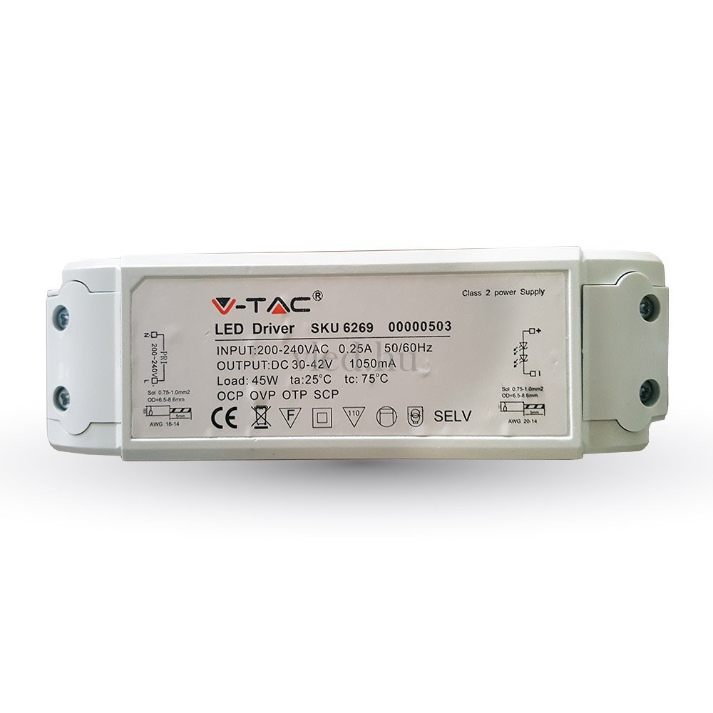 45W Szabályozható (dimmelhető) tápegység A++ LED panelhez 5 év garancia (VT-6269)