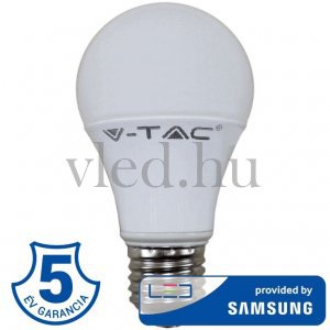 9W-os Led Lámpa Samsung Chip, 5 Év Garancia (A58, E27, Meleg Fehér, 3000K) (228)