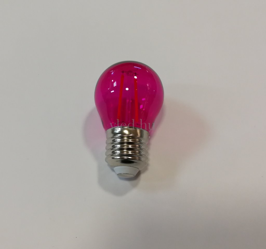 2W Filament G45 Dekor Led izzó E27 Rózsaszín (7410)