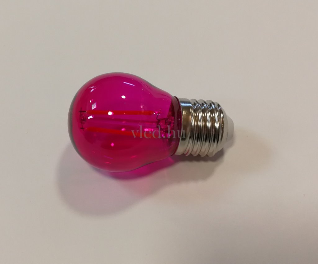 2W Filament G45 Dekor Led izzó E27 Rózsaszín (7410)