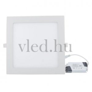 12W mini led panel négyzet alakú, opál üveg, hideg fehér (2450)