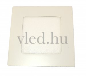 6W Prémium beépíthető, négyzet alakú led panel, természetes fehér (4864)