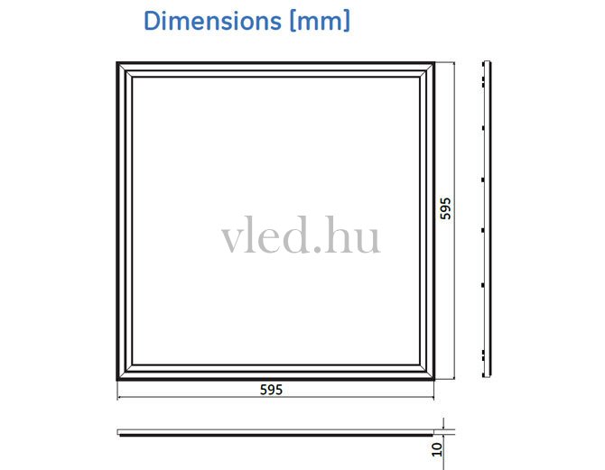 GE Edgelit Premium led panel, 60x60 cm, 30W természetes fehér, UGR21 (93054168)