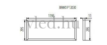 40W Bravo Led Panel, 120*30cm, természetes fehér, 4000 lumen, fehér, Kanlux (28022)