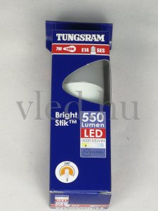 7W Tungsram Bright Stik Led, E14, Meleg Fehér (93047284-93110797)