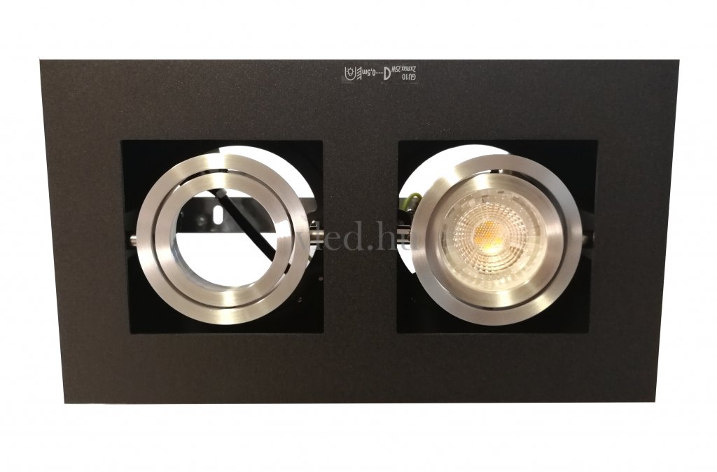 Kanlux STOBI DLP 250-B lámpatest, mennyezeti, billenthető, 2xGu10 foglalat, fekete ház (26832)