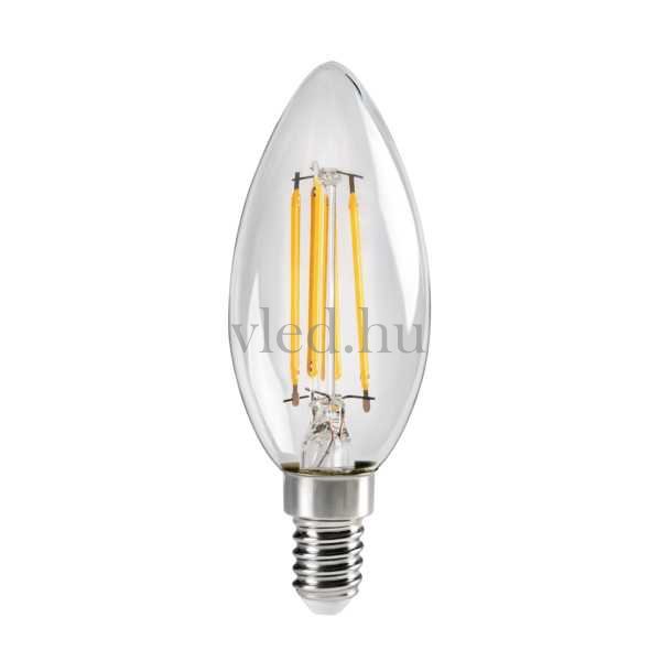 Kanlux XLED 4,5W Gyertya Filament Retro LED izzó (E14, 470 lumen, meleg fehér) - 29618