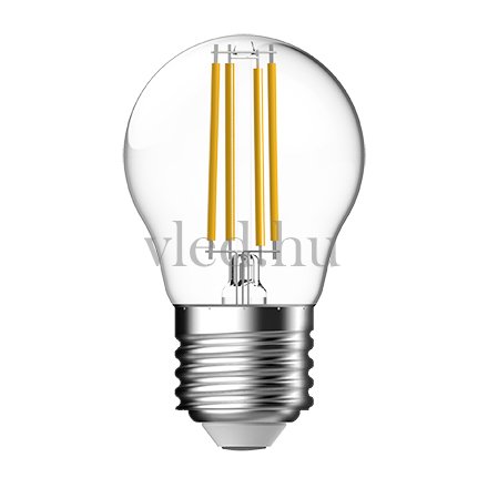 Tungsram 7W LED fényforrás, E27, G45, 806 lumen, 2700K, meleg fehér, szórásszög 300°, Filament, áttetsző üvegbúra (93115567)