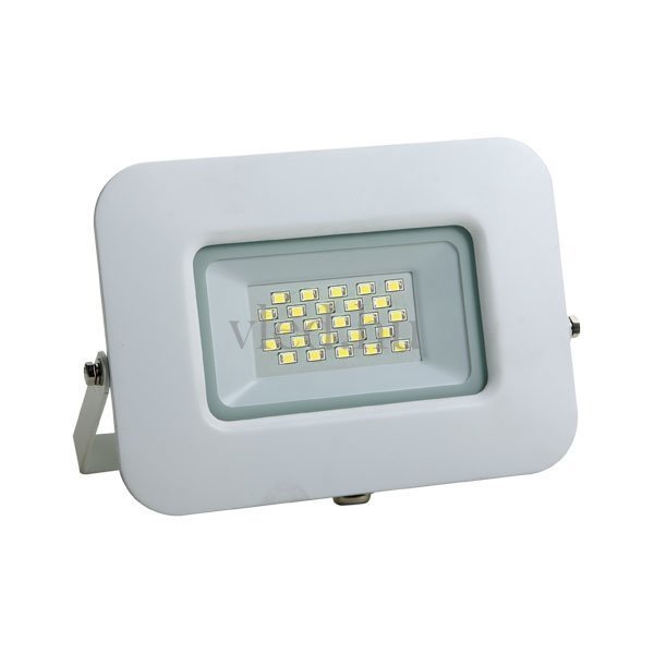 Fehér házas vékony kialakítású LED reflektor, 20W, 4500K, természetes fehér, 1700 lumen, 150° szórásszög, IP65, kültéri, SMD (5869)