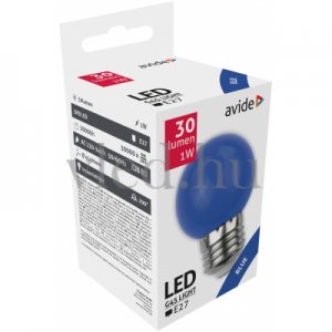Avide Dekor SMD LED fényforrás G45 1W E27 Kék - A5905